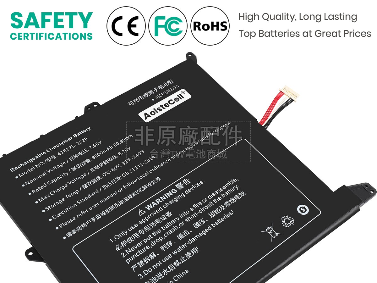 Alldocube 418175-2S2P副廠電池