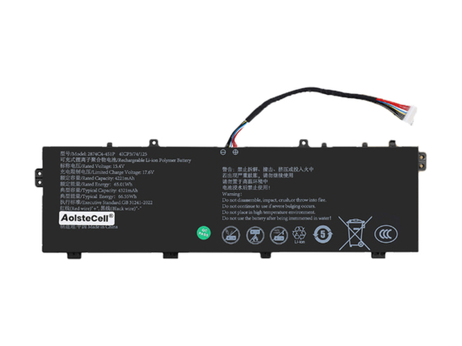 原廠AolsteCell 2874C4-4S1P筆電電池