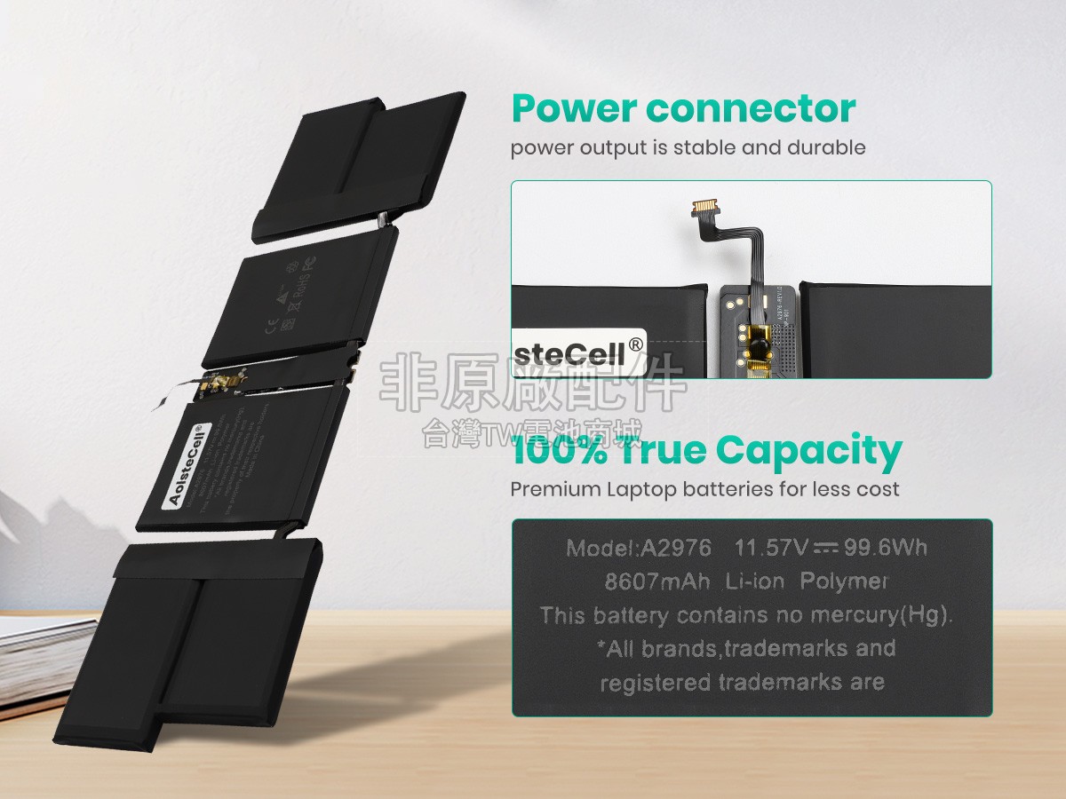 Apple MacBook Pro M3 MAX 16 CPU 40 GPU 16 A2991 EMC 8408副廠電池