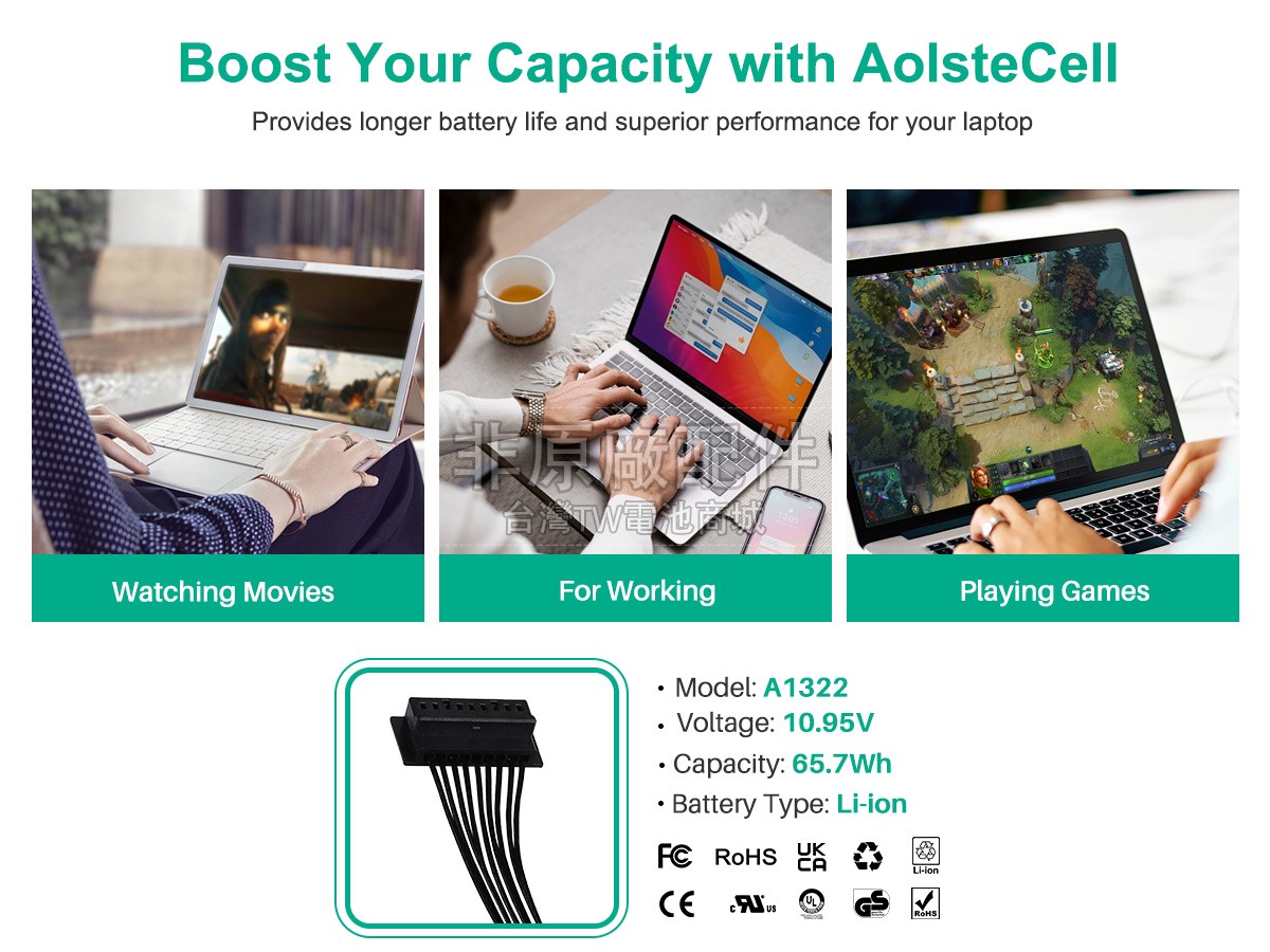 Apple A1322副廠電池