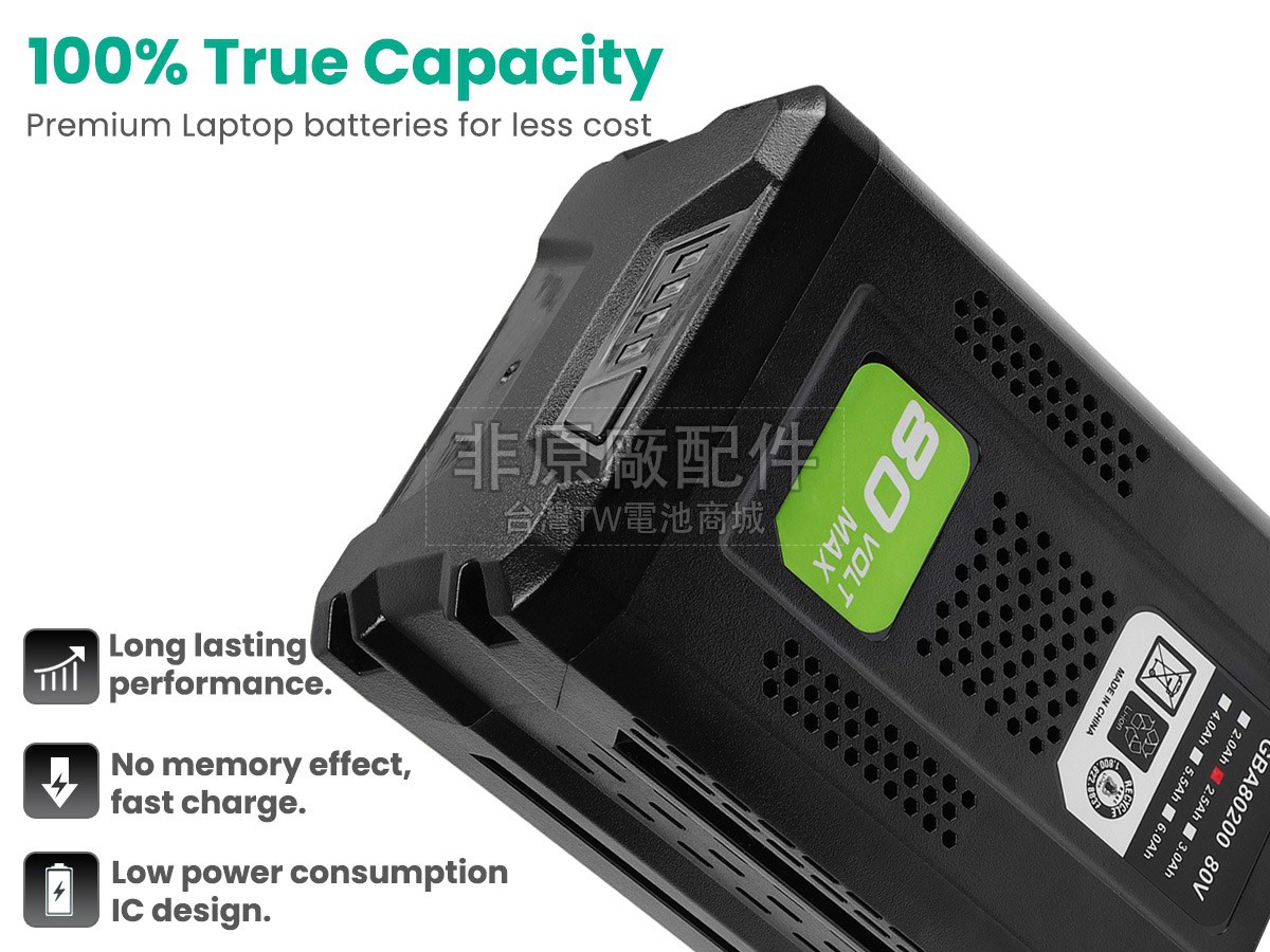 Greenworks 2901307副廠電池