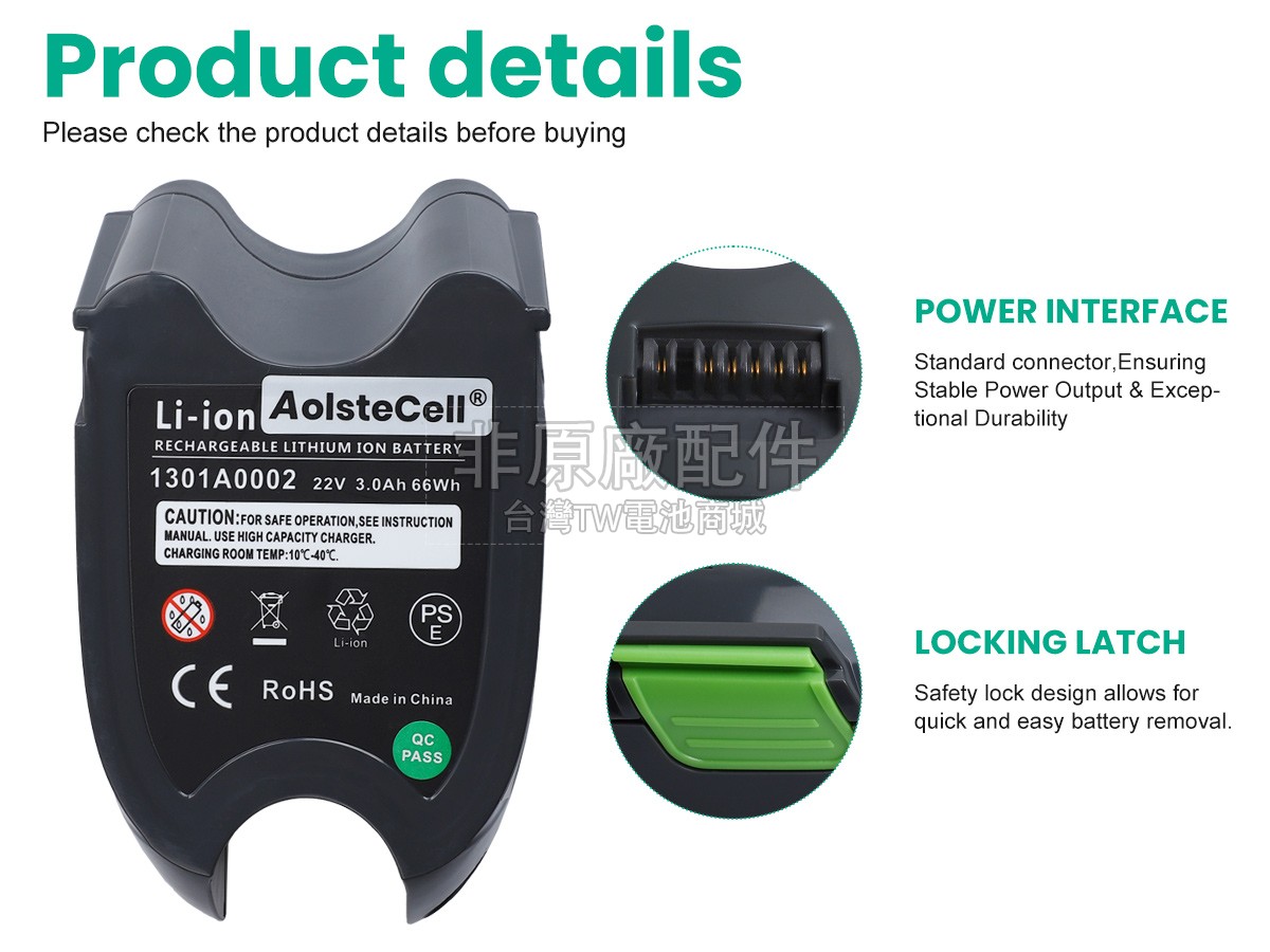 Gtech POWER FLOOR MK1 K9副廠電池