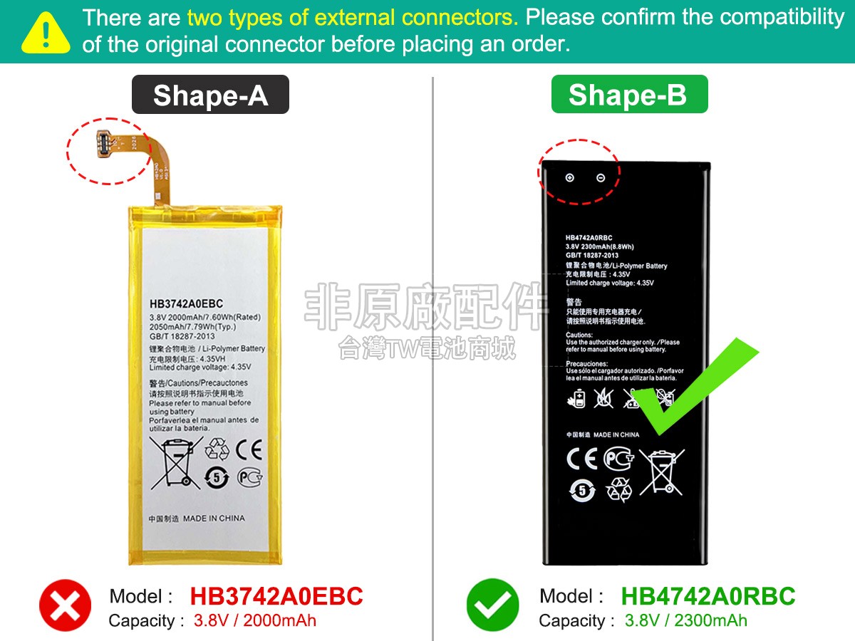 Huawei ASCEND G630副廠電池