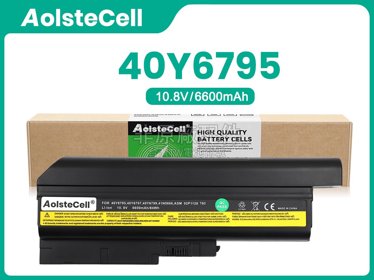 IBM ThinkPad T61P 6467副廠電池