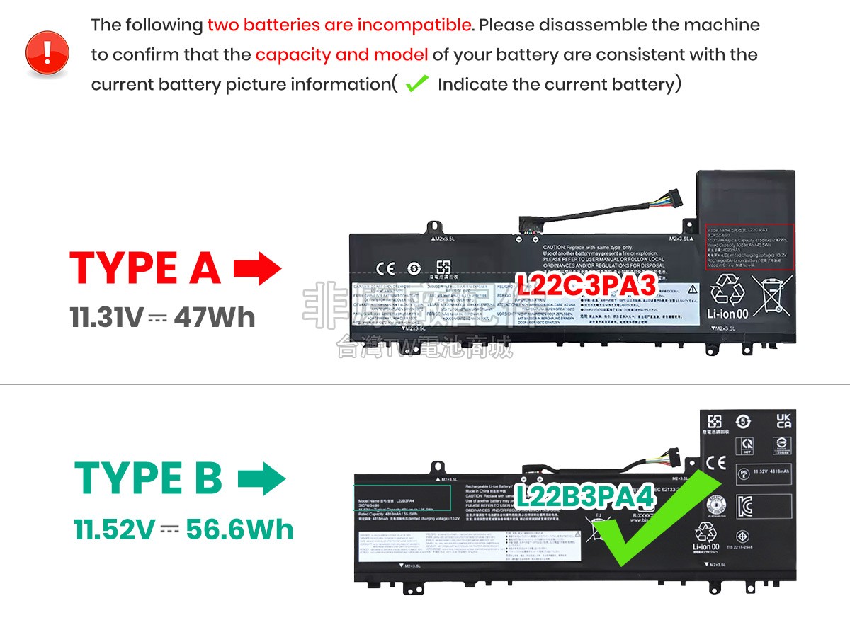 Lenovo IdeaPad SLIM 5 14ABR8-82XE002NRM副廠電池