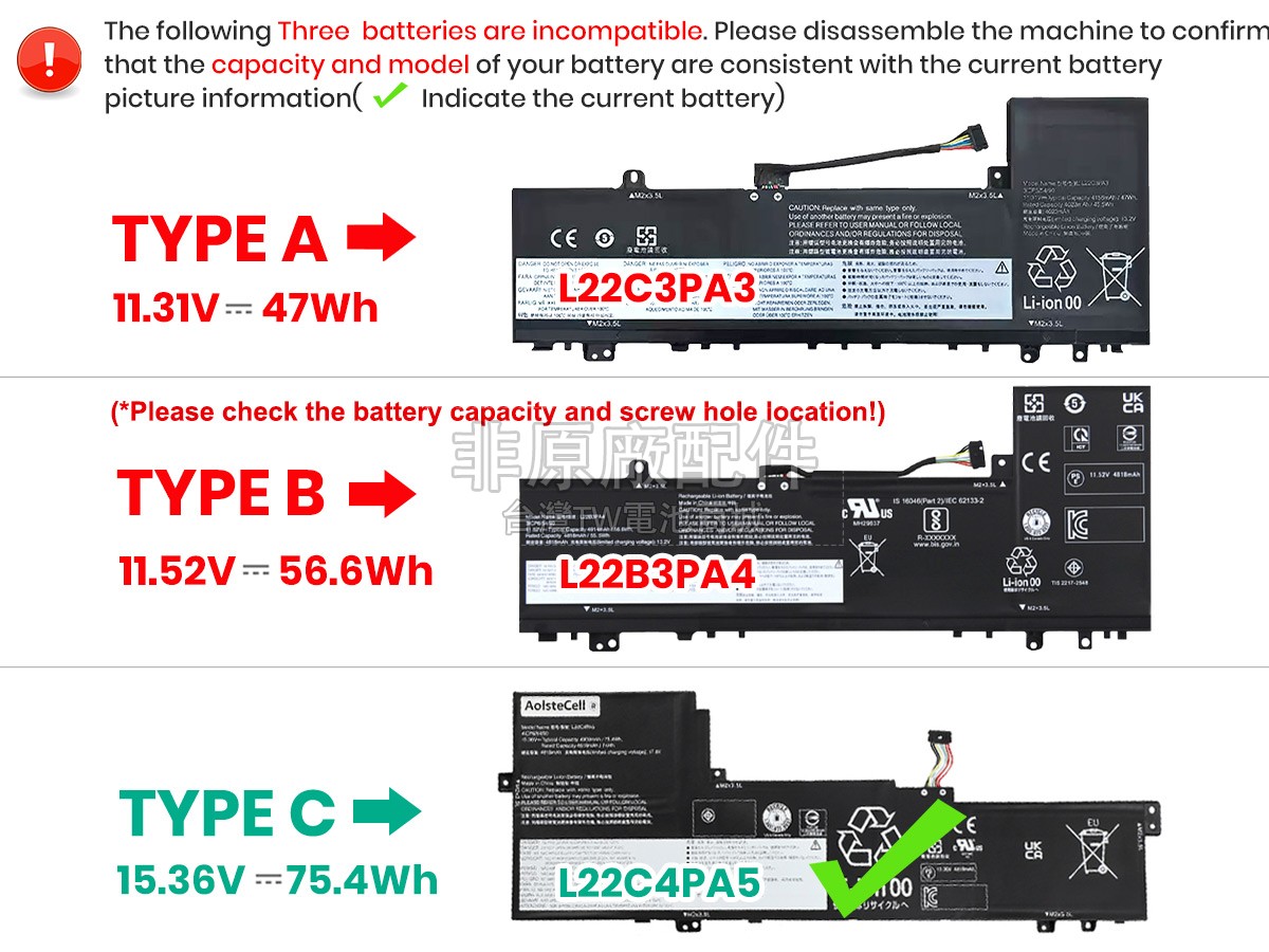 Lenovo IdeaPad SLIM 5 16ABR8-82XG005HLT副廠電池