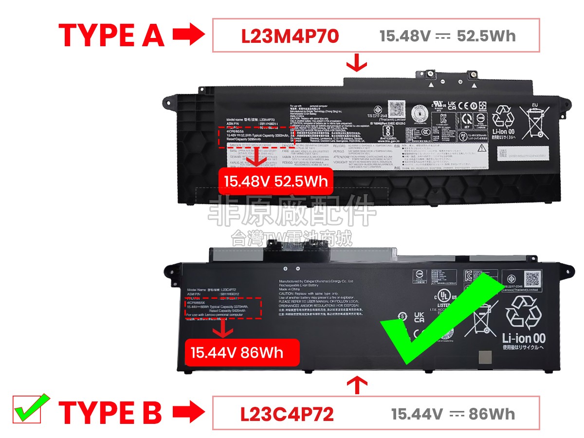 Lenovo ThinkPad T16 GEN 3-21MN003BSP副廠電池