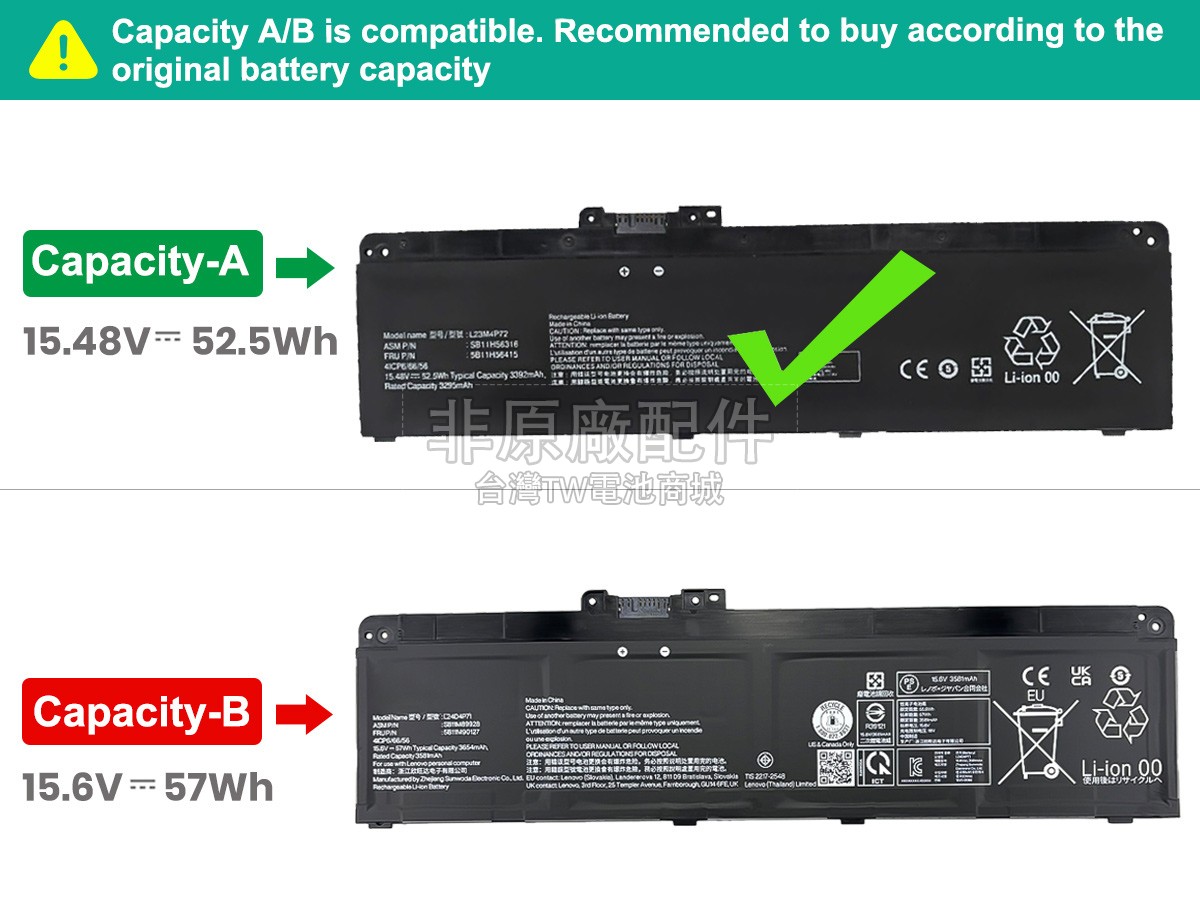 Lenovo ThinkPad T14 GEN 6-21QG001MEQ副廠電池