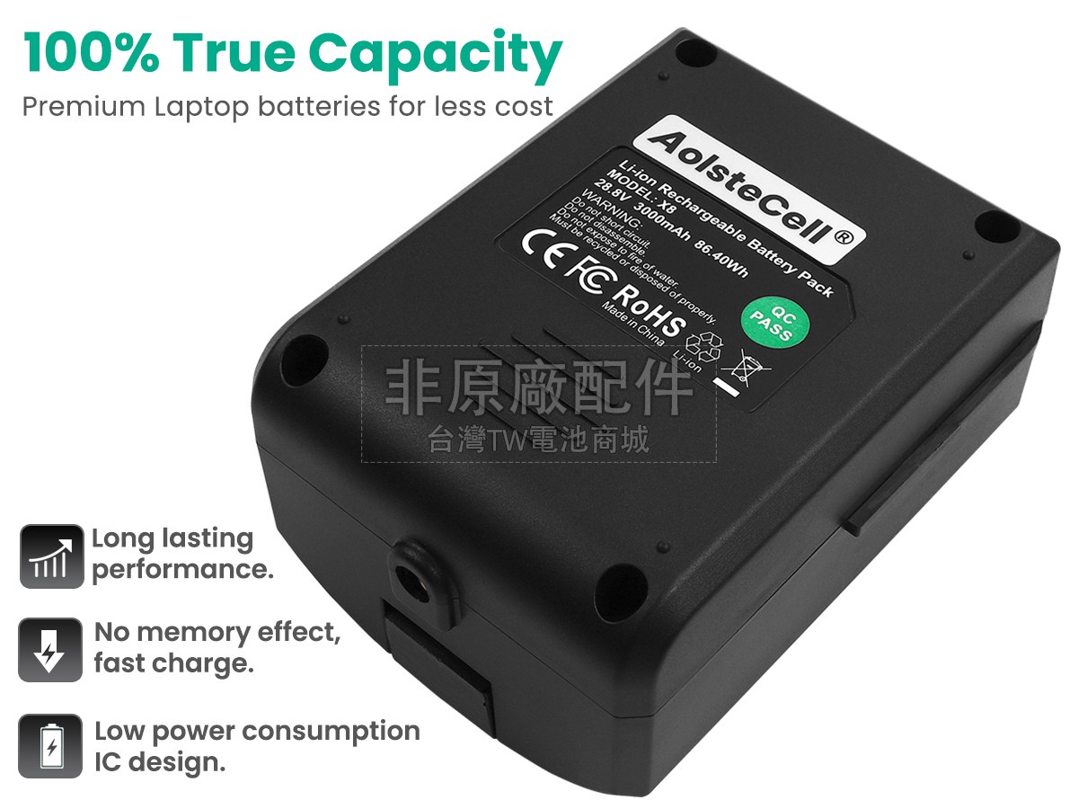 Moosoo X8副廠電池