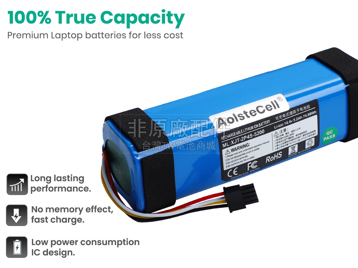 Roborock BRR-2P4S-5200FL副廠電池