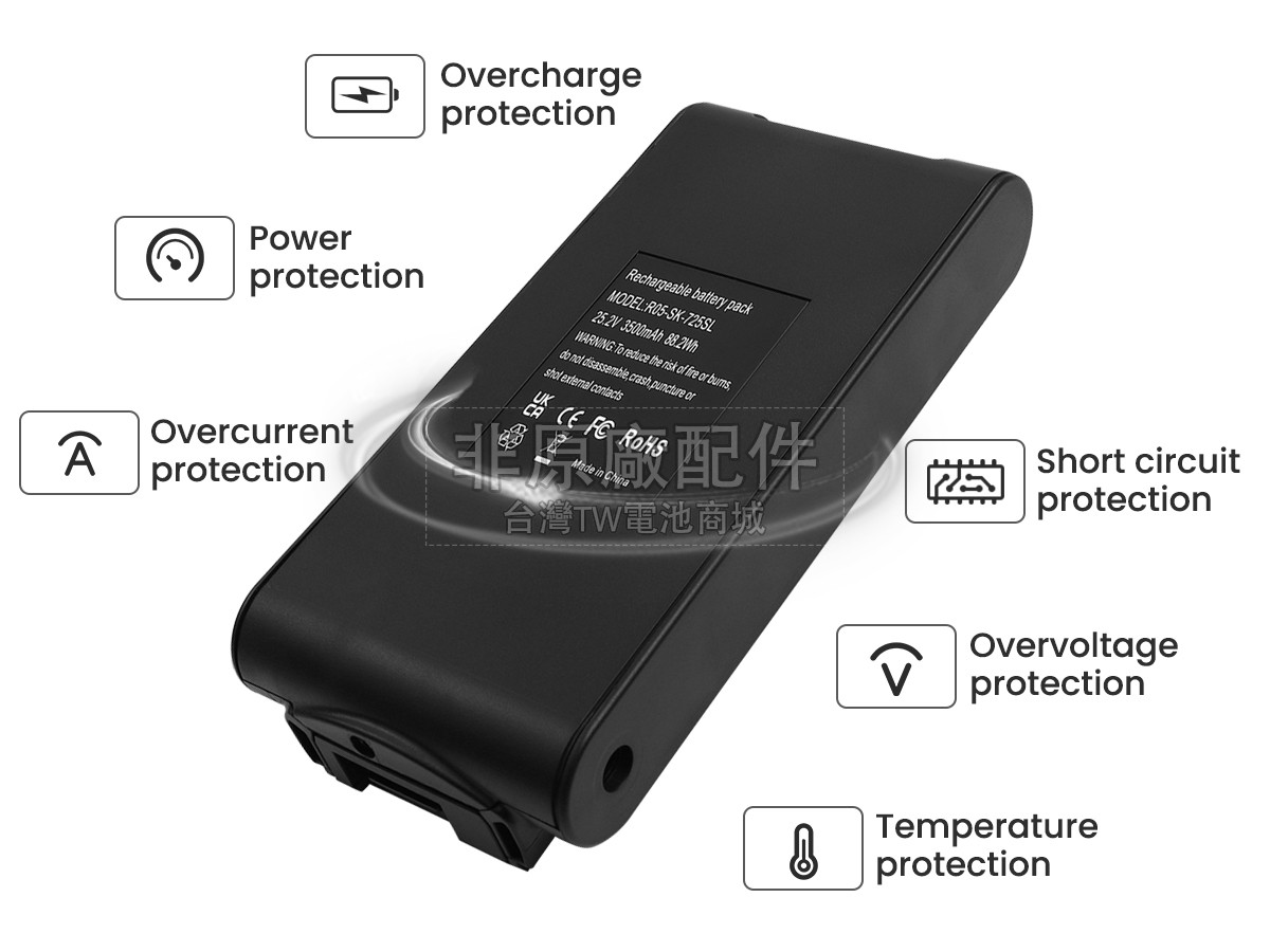 Shark UZ865H副廠電池