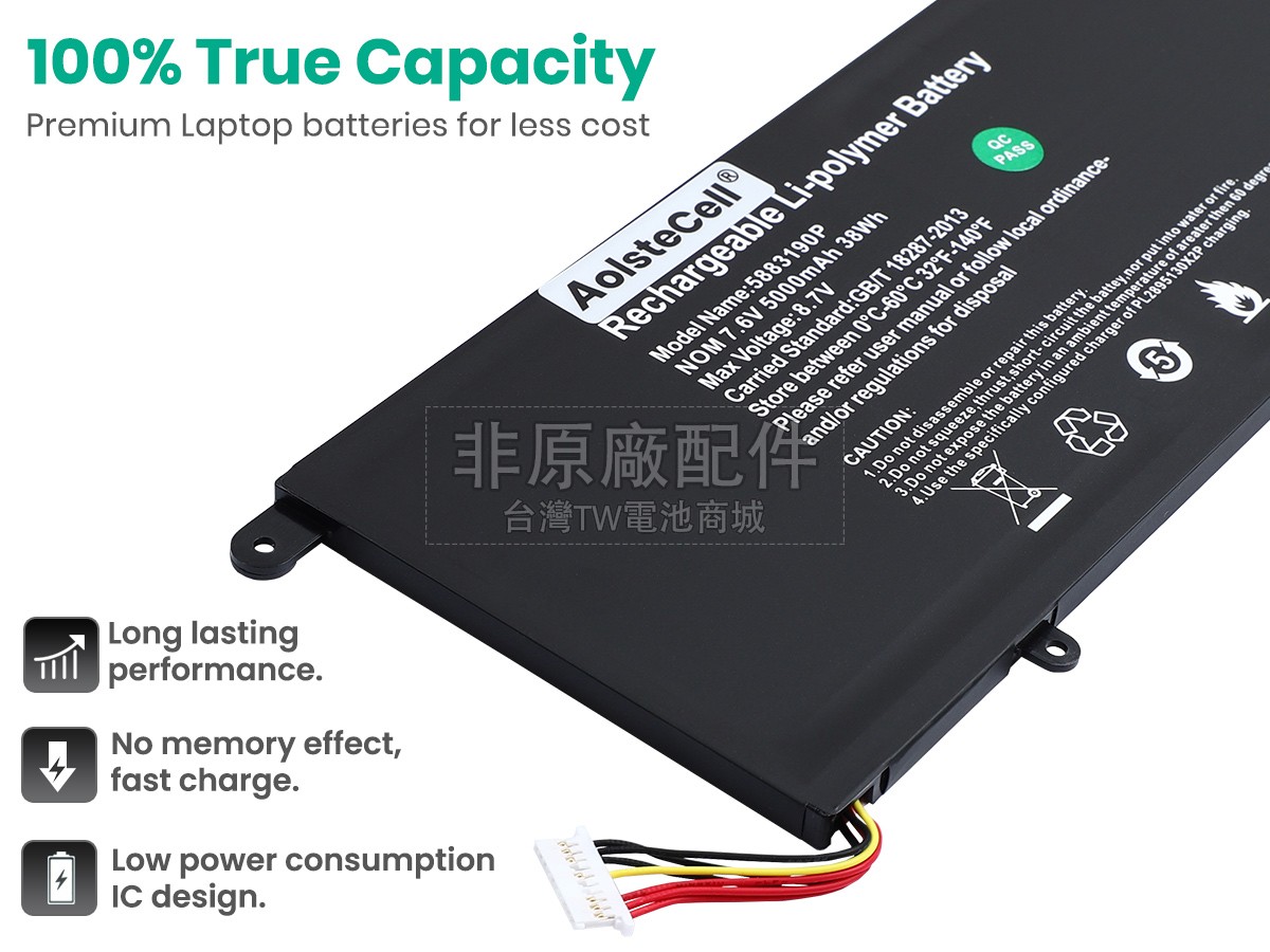 Vastking 5883190P副廠電池